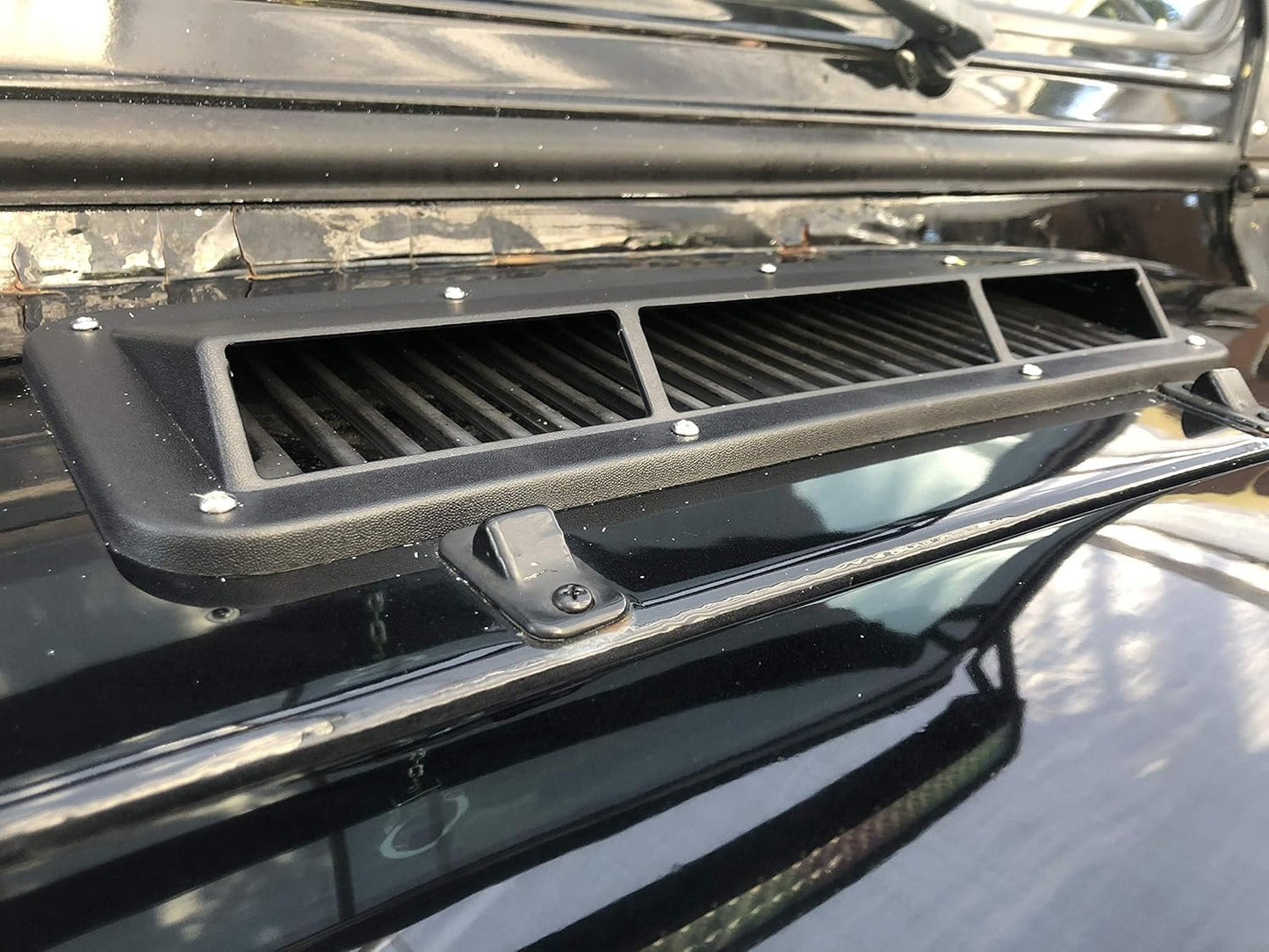 Cowl Vent Scoop Compatible with 1978-1995 Jeep CJ Wrangler YJ Air Vent Scoop Ram Air Induction Hood Scoop Ram Replacement for 13307.01 LYAP-178