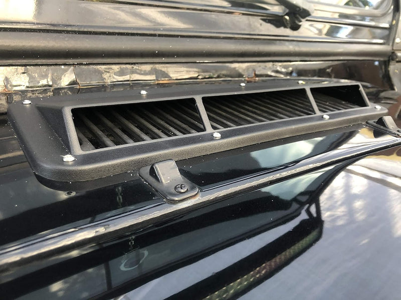 Cowl Vent Scoop Compatible with 1978-1995 Jeep CJ Wrangler YJ Air Vent Scoop Ram Air Induction Hood Scoop Ram Replacement for 13307.01 LYAP-178
