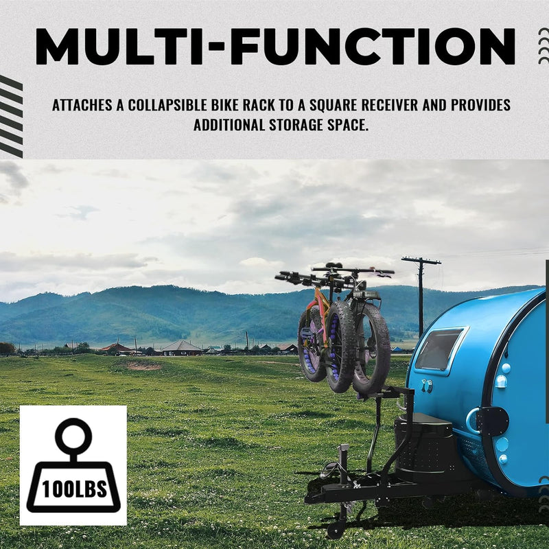 KUAFU Trailer Tongue Bike Bunk Compatible with Most A Frame Trailers Steel Powder Coated 100LBS Capacity LYOM-121