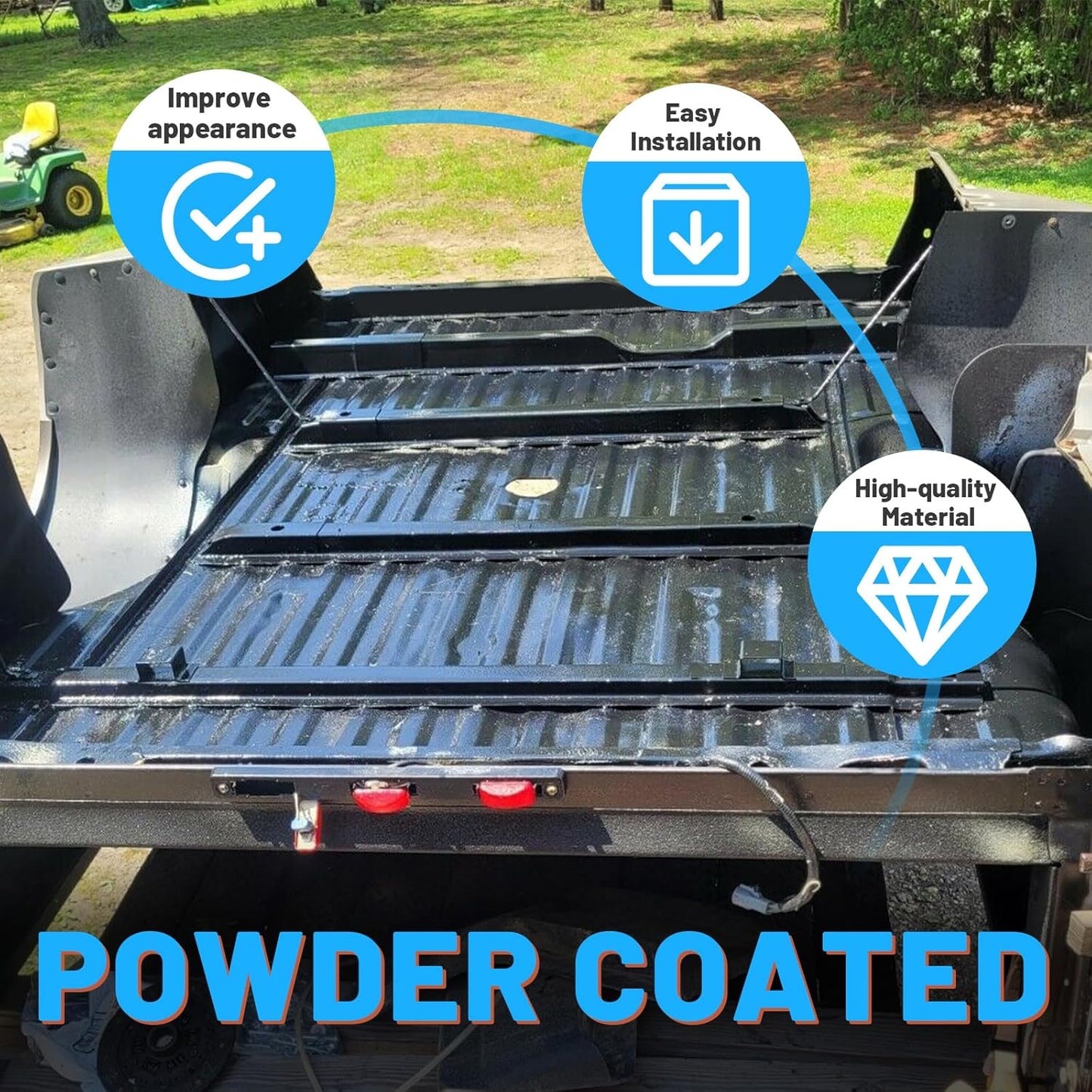 Short Bed Crossmember Kit Compatible with 1999-2018 Ford F-250 F-350 F-450 Super Duty Replacement for BC3Z9911215B F81Z9911215BA Bed Rails LYAM-256