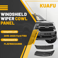 Load image into Gallery viewer, KUAFU Windshield Wiper Cowl Cover Panel Compatible with 2015-2020 Ford F150 Replacement for FL3Z15022A69B Left &amp; Right Front Windshield Wiper Cowl Grille Insert Panel LYAP-321
