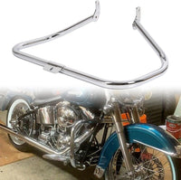 Load image into Gallery viewer, Chrome Engine Guard Highway Crash Bar Compatible with 2000-2017 Harley Heritage Softail Fat Boy Springer FLST Replacement for HD49004-00 LYHD-37S
