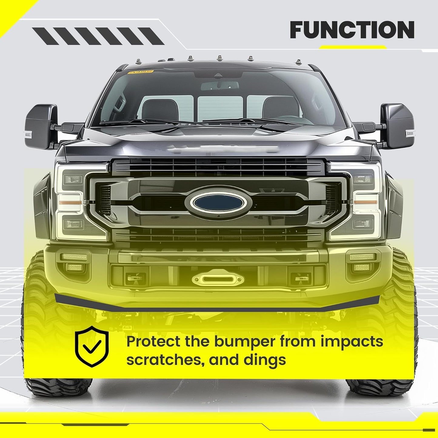 Front Lower Deflector Valance Panel Compatible with 2020-2022 Ford F250 F350 F450 F550 Super Duty LC3Z-17626-CA Bumper Valance (Tremor Package Only) Plastic (PP) Black LYAP-X1131
