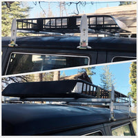 Load image into Gallery viewer, Van Roof Ladder Rack 47inches- 77inches Adjustable Roof Rack 500LBS Capacity Compatible with Chevy Dodge Ford GMC Express LYA-059S

