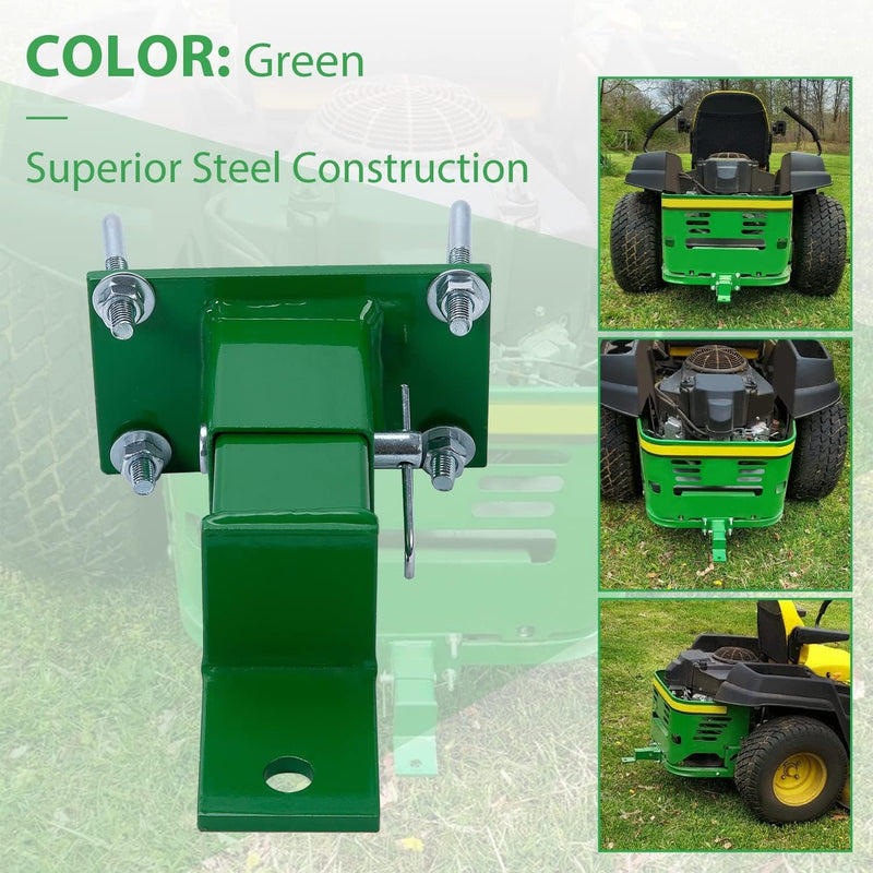Rear Tractor Zero Turn Trailer Hitch Lawn Mower Compatible with John Deere 400 Series Ztrac & 200, 400, 600 Series & Z224 Z225 Z245 Z445 Z425 Z465 & Z910 Z920 Z925 Z930 Z950 Z960 Z970 LYJD-002