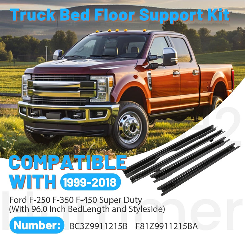 Short Bed Crossmember Kit Compatible with 1999-2018 Ford F-250 F-350 F-450 Super Duty Replacement for BC3Z9911215B F81Z9911215BA Bed Rails LYAM-256