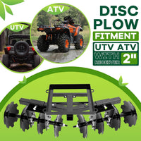 Load image into Gallery viewer, KUAFU 54inches Cut Width Disc Plow Harrow 2 Inch Receiver for ATV UTV Pull Behind Tiller Garden Tractor Accessory LYOM-274A+LYOM-274B
