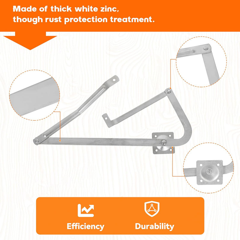 HECASA 55-2 Attic Ladder Spreader Hinge Arms Replacement Counter Balance Arms Hinge Kit Compatible with 2010-Up Werner Mk 5, WU2210, W2208, W2210 Thick Zinc LYOM-059