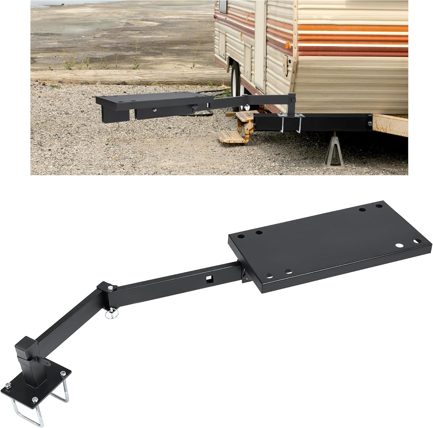 RV Griddle N Stow Universal Bumper Grill Mount for RVs Campers Trailers Grilling Tailgating 4inches Bumper Mounted LYOM-249T