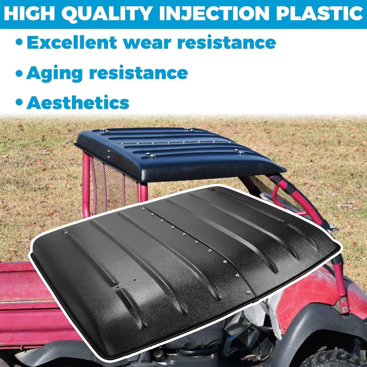 Hard Top Compatible with 2005-2025 Kawasaki Mule 600 610 4x4 SE XC SX Roof Protector Replace for KAF600-005B LYMP-025