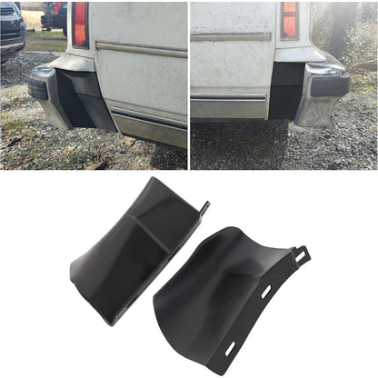 ECOTRIC Rear Bumper Quarter Panel Fillers Kit Compatible with 1986-1990 Chevy Caprice/Impala ABS plastic Black