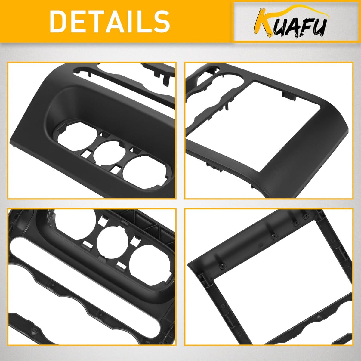 Dash Radio Bezel Center Trim Panel Compatible with 2004-2008 Ford F-150 Replacement for 4L3Z-1504302-AAA, 4L3Z1504302AAA