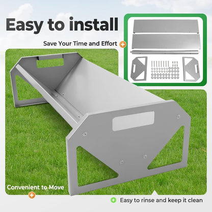 Livestock Feeding Trough 22 Gallon Capacity 45" Hay Feeder Heavy