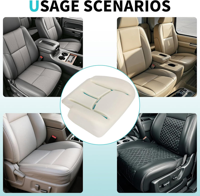 Seat Cushion Compatible with 2003-2007 Chevy Silverado/Suburban/Tahoe GMC Sierra/Yukon Cadillac Escalade Driver Side Seat Foam Replacement for 19330710 88941606 HLV-025
