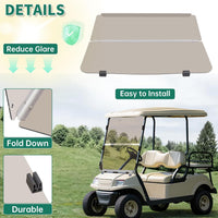 Load image into Gallery viewer, Tinted Windshield Compatible with 1982-2000.5 Club Car DS Golf Cart Smoke Style Fold Down Windscreen B23-61-S
