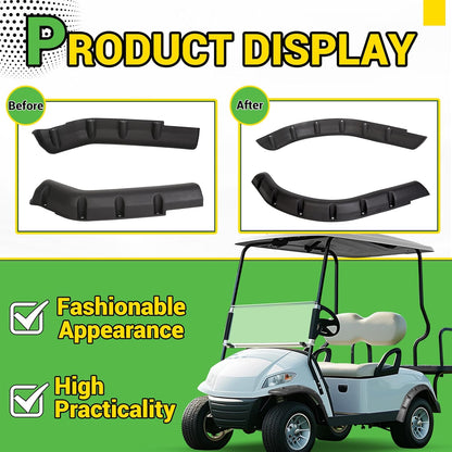 4pcs Front and Rear Standard Fender Flares Compatible with 1994-2013 Golf Cart EZGO TXT Model LYMP-049