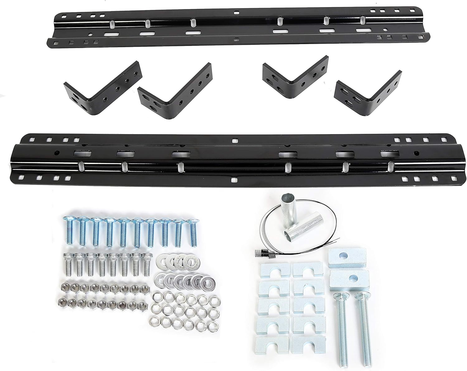Fifth 5th Wheel Trailer Hitch Mount Rails and Brackets W/Installation Kits for Full-Size Trucks LYAM-317-2T