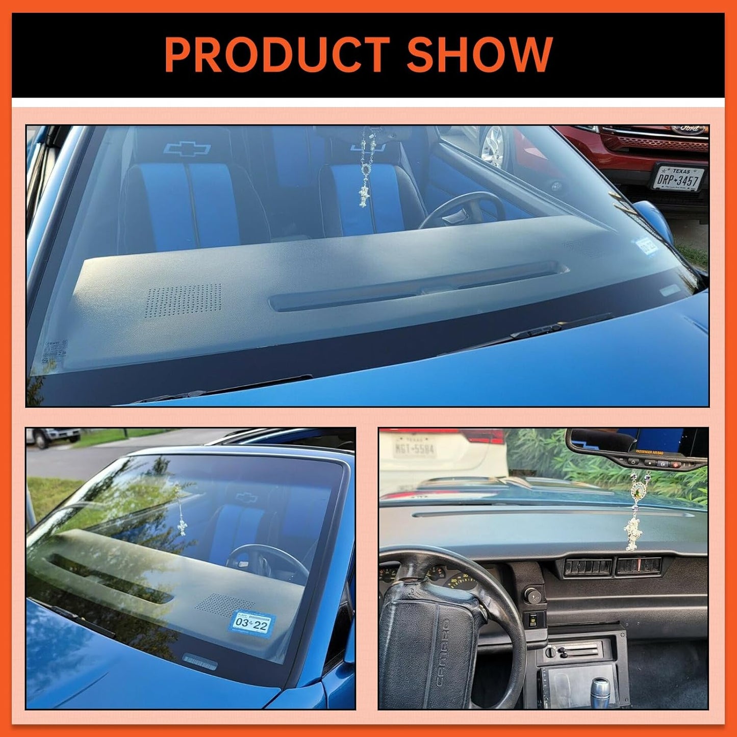 Dashboard Cover Cap Compatible with 1984-1992 Chevy Camaro Replacement Shell Bezel Dash Pad Overlay Cover LYAP-367S