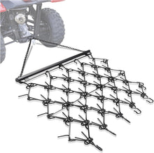 4' x 4' Heavy Duty Chain Drag Harrow 3/8inches Tines Compatible with Tractors ATV UTV Lawn Tractor Attachments for Leveling, Grading, Breaking up Soil, Garden Towing, Field, Yard, Farm LYOM-237