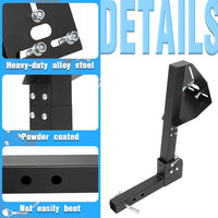Load image into Gallery viewer, KUAFU Trailer Hitch Spare Tire Mount Compatible with Truck with 2 Inch Hitch Receiver Fits 4 &amp; 5 &amp; 6 Lugs Adjustable Rack Holder Mount LYAM-X1056
