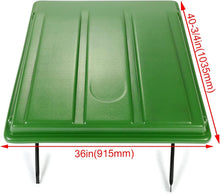 Green Tractor Canopy Compatible with John Deere Compact Utility Tractors with rops 34inches Wide or Less. Fit 1 1/2inches x 3inches, 2inches x 2inches or 2inches x 3inches ROPS Sun Shade Canopy with Bracket 35inches W x 40inches L LYJD-018S-2