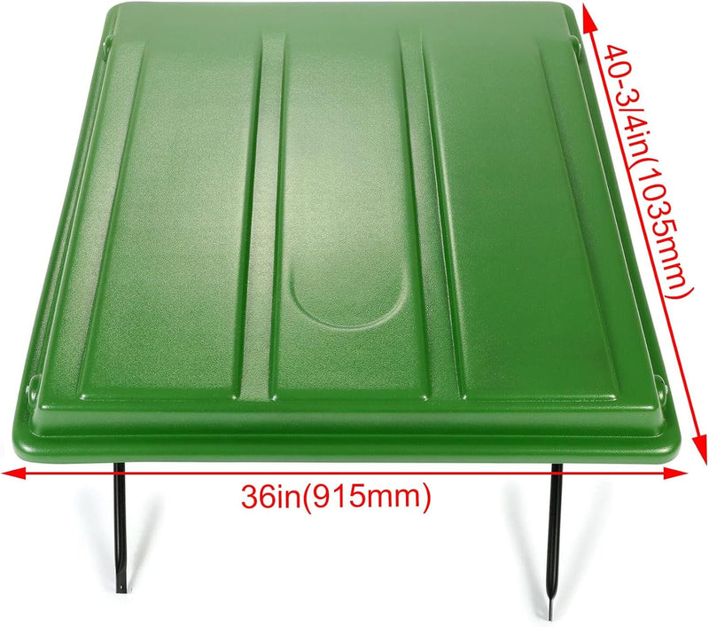 Kojem Green Tractor Canopy Compatible with John Deere Compact Utility Tractors with rops 34inches Wide or Less. Fit 1 1/2inches x 3inches, 2inches x 2inches or 2inches x 3inches ROPS Sun Shade Canopy with Bracket 35inches W x 40inches L LYJD-018S-2