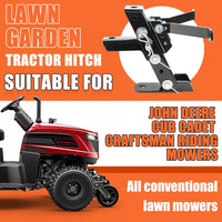 Load image into Gallery viewer, Heavy Duty Adjustable Lawn Mower Trailer Towing Hitch, Garden Tractor Hitch Steel Compatible with John Deere Cub Cadet Craftsman LYJD-011-SD
