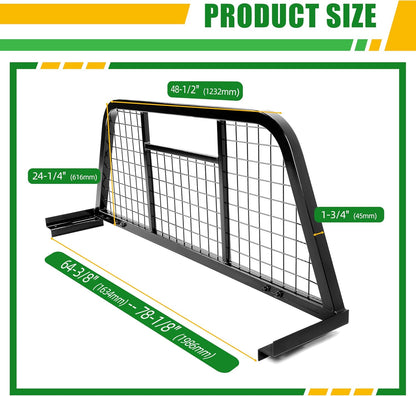 Universal Truck Pickup Headache Rack Adjustable Pickup Cab Window Protection Back Window Rack LYAM-126