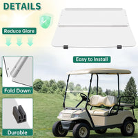 Load image into Gallery viewer, Windshield Compatible with 1982-2000.5 Club Car DS Clear Fold Down Impact Resistant Golf Cart DS Model Approximate dimensions 39.25inchesW X 36.75inchesH B23-61-C
