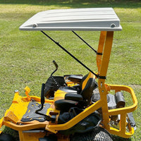 Load image into Gallery viewer, Lawn Tractor Sun Shade, Top Canopy Compatible with John Deere Tractors with ROPS, White Sun Shade Canopy W/Mounting Brackets, Reduce Heat and Glare with This Umbrella Canopy LYJD-018S-1
