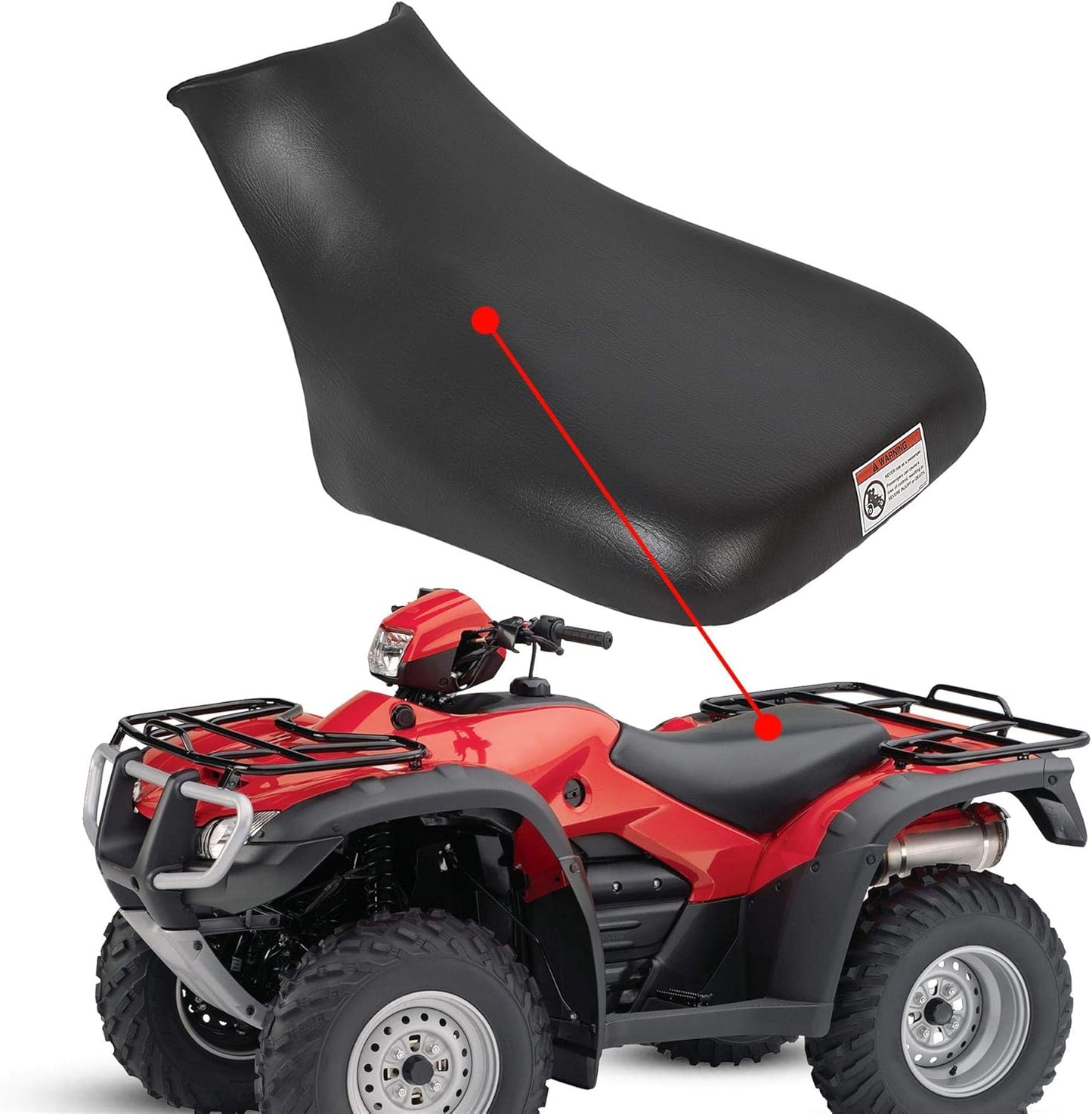 ATV Complete Seat Compatible with 2005-2011 Honda Foreman 500 TRX500 2005-2014 Honda Foreman Rubicon 500 TRX 500 Replacement for 77100-HN2-B70ZA Black LYCP-104