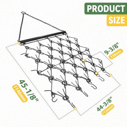4' x 4' Heavy Duty Chain Drag Harrow 3/8inches Tines Compatible with Tractors ATV UTV Lawn Tractor Attachments for Leveling, Grading, Breaking up Soil, Garden Towing, Field, Yard, Farm LYOM-237