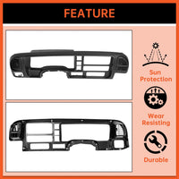 Load image into Gallery viewer, Dashboard Radio Panel Compatible with 1995-1999 Chevy Chevrolet GMC C1500 C2500 C3500 K1500 K2500 K3500 Tahoe Suburban Blazer Yukon Plastic Textured Black LYAP-X1270-3
