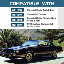Dash Cover Compatible with 1981-1988 Chevrolet Monte Carlo El Camino Malibu GMC Caballero Dashboard Plastic Black LYAP-068S