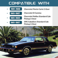 Load image into Gallery viewer, KUAFU Dash Cover Compatible with 1981-1988 Chevrolet Monte Carlo El Camino Malibu GMC Caballero Dashboard Plastic Black LYAP-068S
