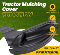 Load image into Gallery viewer, KUAFU Tractor Mulching Cover Compatible with Lawn Mowers w/ 42inches &amp; 46&#39;&#39; Decks Cub Cadet RZT-42 Troy-Bilt TB46 Craftsman T2100 Replacement for 631-05195A Mulch kit Mulch Plug Attachment Black Plastic PP LYMP-187
