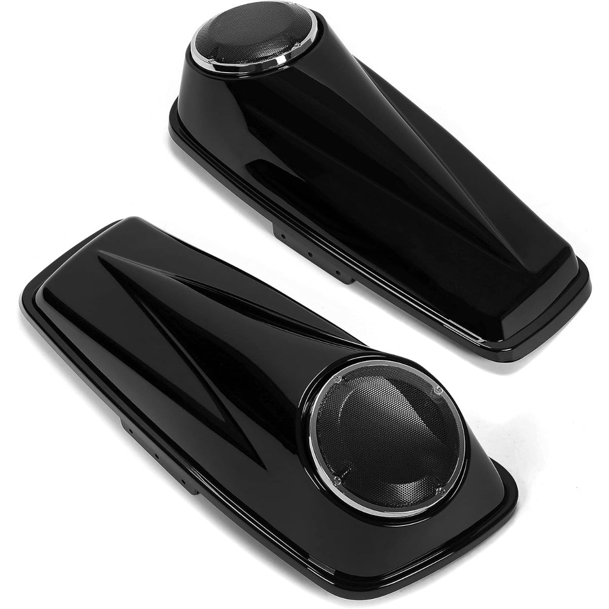 HECASA 6.5" Saddlebag Speaker Lids Compatible with 2014-2024 Harley Davidson Touring Road Glide Road King Electra Glide Street Glide Ultra-Classic Models FLT FLHT FLHTCU FLHRC Pair