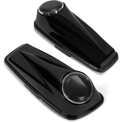 HECASA 6.5" Saddlebag Speaker Lids Compatible with 2014-2024 Harley Davidson Touring Road Glide Road King Electra Glide Street Glide Ultra-Classic Models FLT FLHT FLHTCU FLHRC Pair