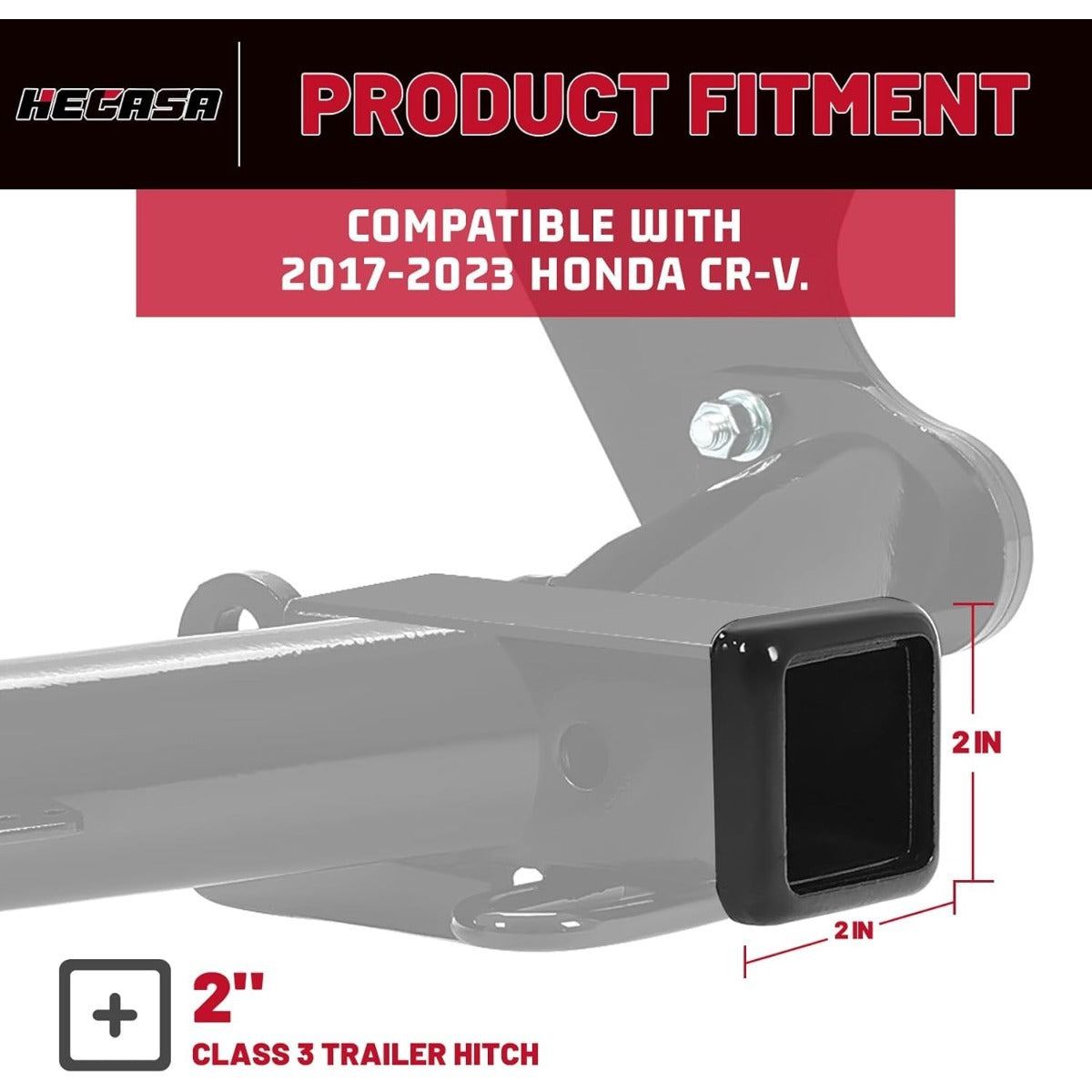 HECASA Class 3 Trailer Hitch Compatible with 2017-2023 Honda CR-V Trailer Tow Hitch 2 Inch Receiver
