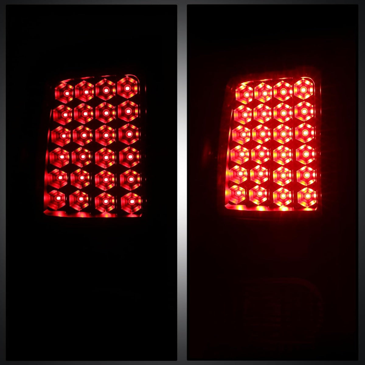 HECASA Tail Lights Compatible with 2007-2013 Toyota Tundra Pickup Truck LED Rear Brake Tail Lamps Assembly Driver and Passenger Side (Smoke Lens Black Housing)