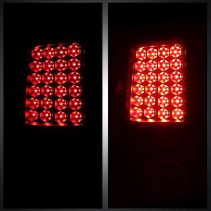HECASA Tail Lights Compatible with 2007-2013 Toyota Tundra Pickup Truck LED Rear Brake Tail Lamps Assembly Driver and Passenger Side (Smoke Lens Black Housing)