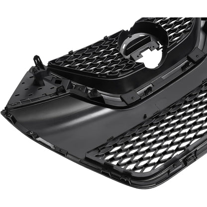HECASA Front Bumper Grille Compatible with 2016-2018 Nissan Maxima 623109DE0A Grill Plastic (ABS) Painted Black Replacement for NI1200284