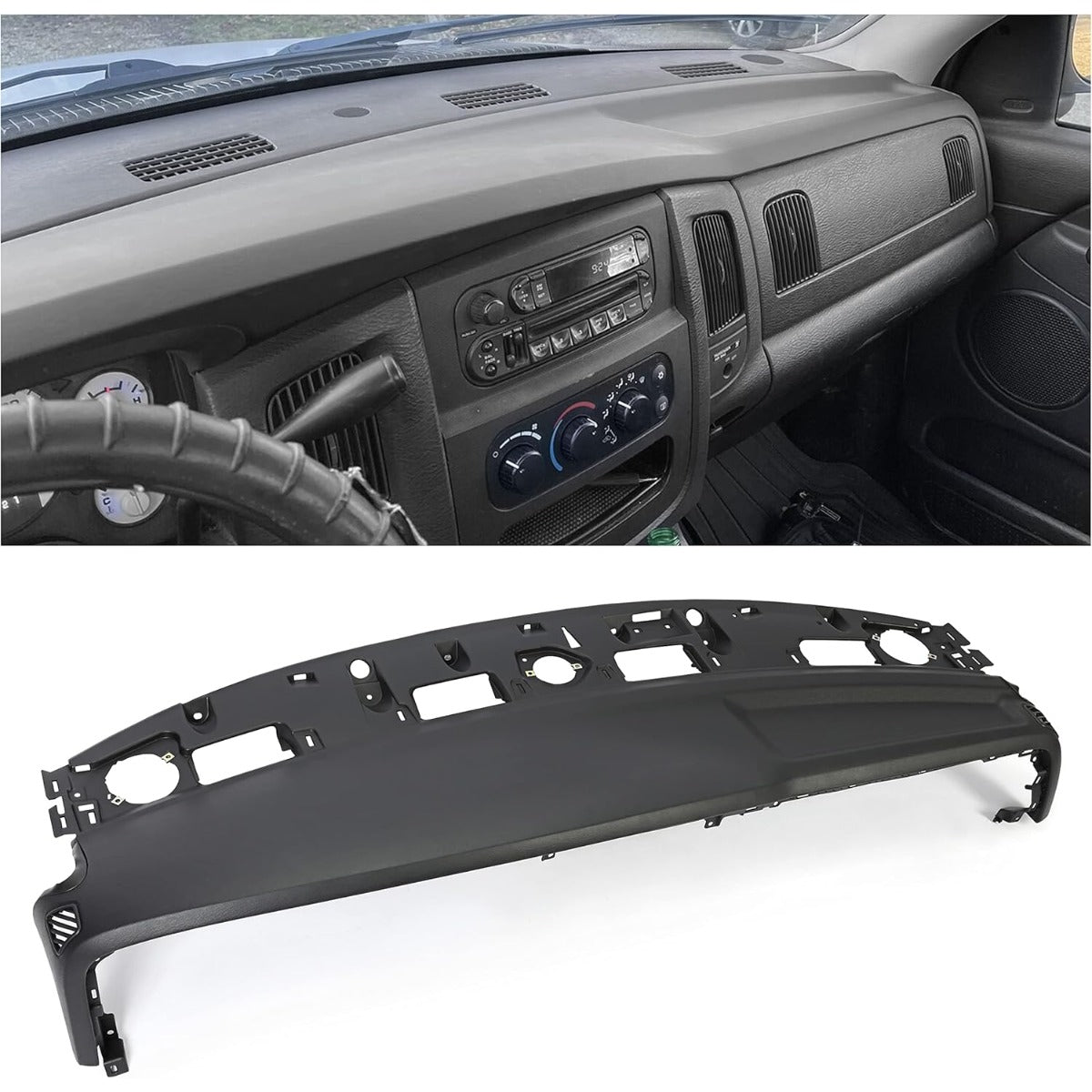 Full Dashboard Replacement Dashboard Panel Dash Pad Cover Compatible with 2002-2005 Dodge RAM 1500 2500 3500 Instrument Panel (Dark Slate Gray) LYAP-028S