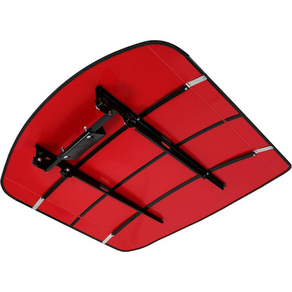 Red Canopy Compatible With All ROPS 48-3/8 Inches X 48-3/8 Inches Equipped Tractors and Mowers With 2 Inches x 2 Inches or 2 Inches x 3 Inches ROPS (Adds About 4 Inches to Tractor Height) LYJD-031S-3