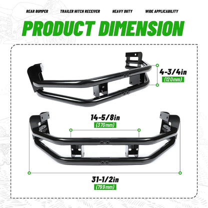 WUTIST Bumper Trailer Hitch Kit Compatible with Zero-Turn Mowers | Rear; Compatible with John Deere Zero-Turn Mowers Z235 Z255 Z335E Z335M Z345M Z345R Z355E Z355R Z365R Z375R; Steel