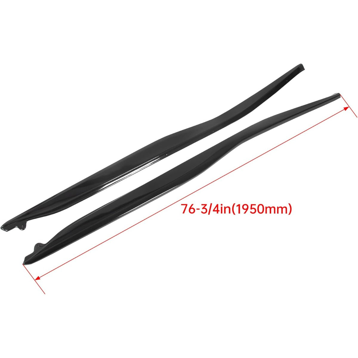 Side Skirts Rocker Panels Compatible with 2014-2019 Corvette C7 All Models ZR1 Style, Gloss Black