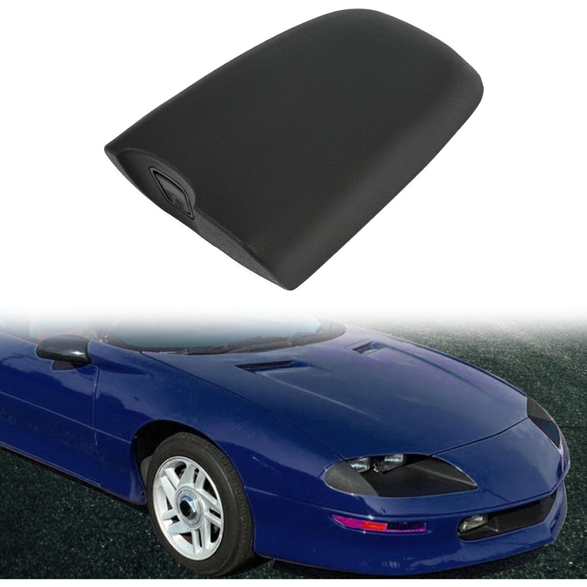 KUAFU Center Console Lid Compatible with 1993-1996 Chevy Chevrolet Camaro Base Lujo RS Z28 500 Pace Car Replacement for HT16754487 ABS Plastic Center Console Lid Armrest Door - Black