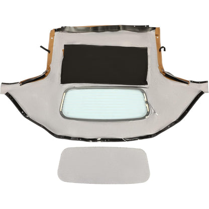 Convertible Soft Top for 1990-2005 Mazda Miata, Tan Soft Roof Replacement with Clear Heated Glass Window, Premium Grade Sailcloth Vinyl