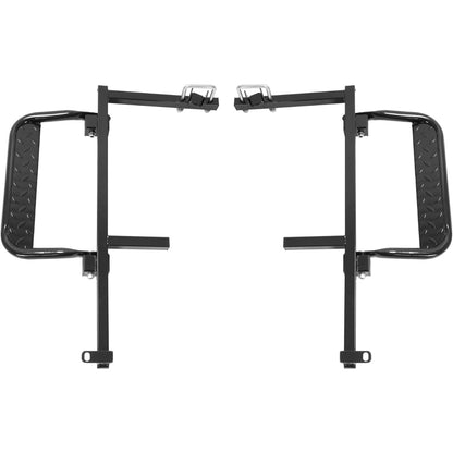 Wutist Heavy Duty Nerf Bar Running Board Kit Compatible with 2008-Present EZGO RXV Electric & Gas Golf Cart Driver & Passenger Side Steps Steel Powder Coated Black (2 Sets)