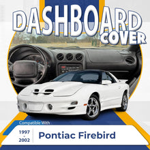 Dashboard Cover Compatible with 1997-2002 Pontiac Firebird ABS & PVC Plastic Painted & Textured Matte Black
